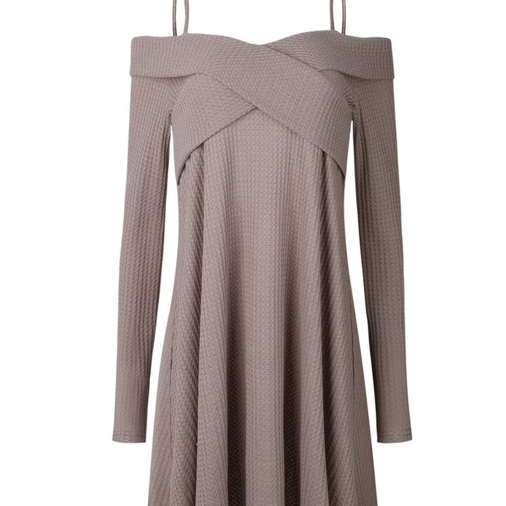 *Last One *XL* Crisscross Khaki Tunic Sweater